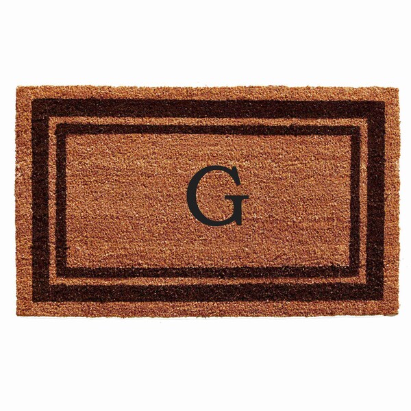 Calloway Mills Monogram Door Mat, Natural, Brown, 24 in W x 36 in L 152982436G - main